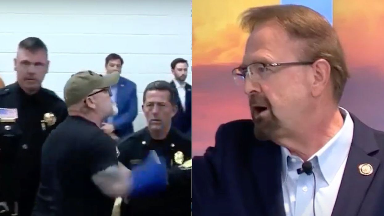 'You don’t get to do this!' Veteran dragged out of GOPer’s town hall gets standing ovation