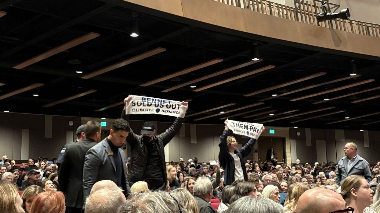 'Terrifying': Frustration with Trump erupts as hecklers are removed from Democrats' town hall