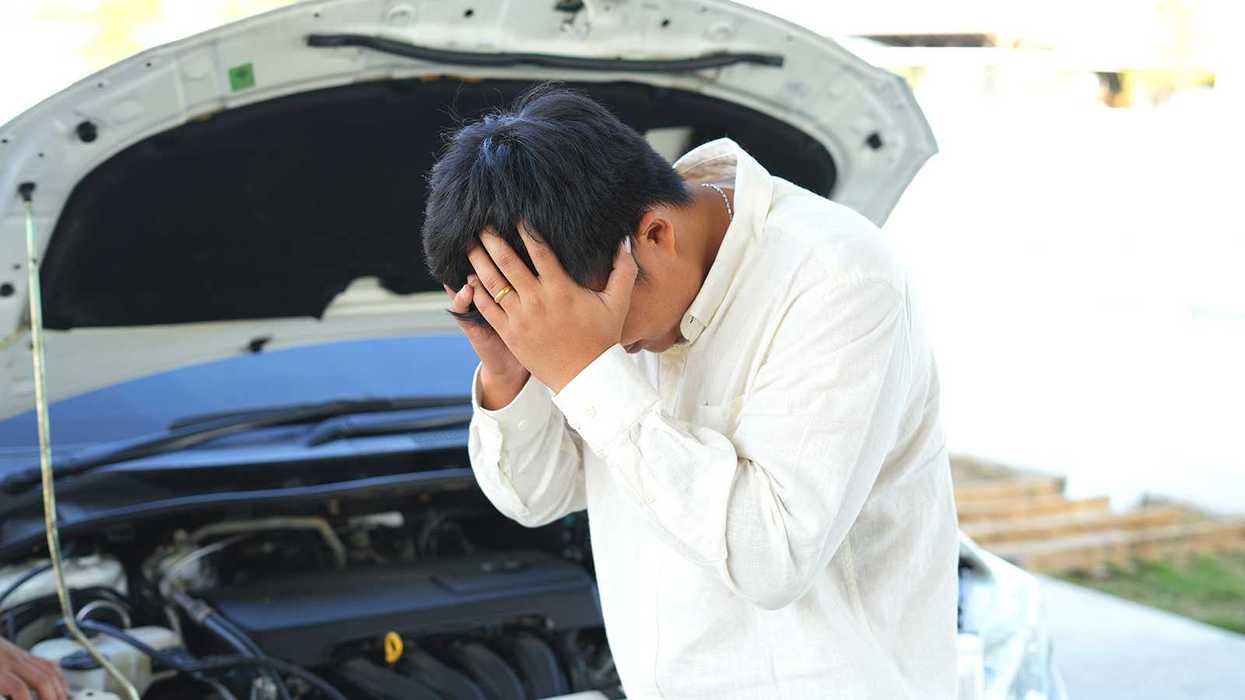 Broken down car