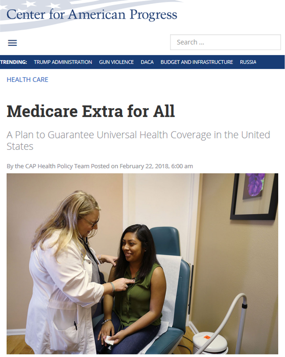 CAP: Medicare Extra for All