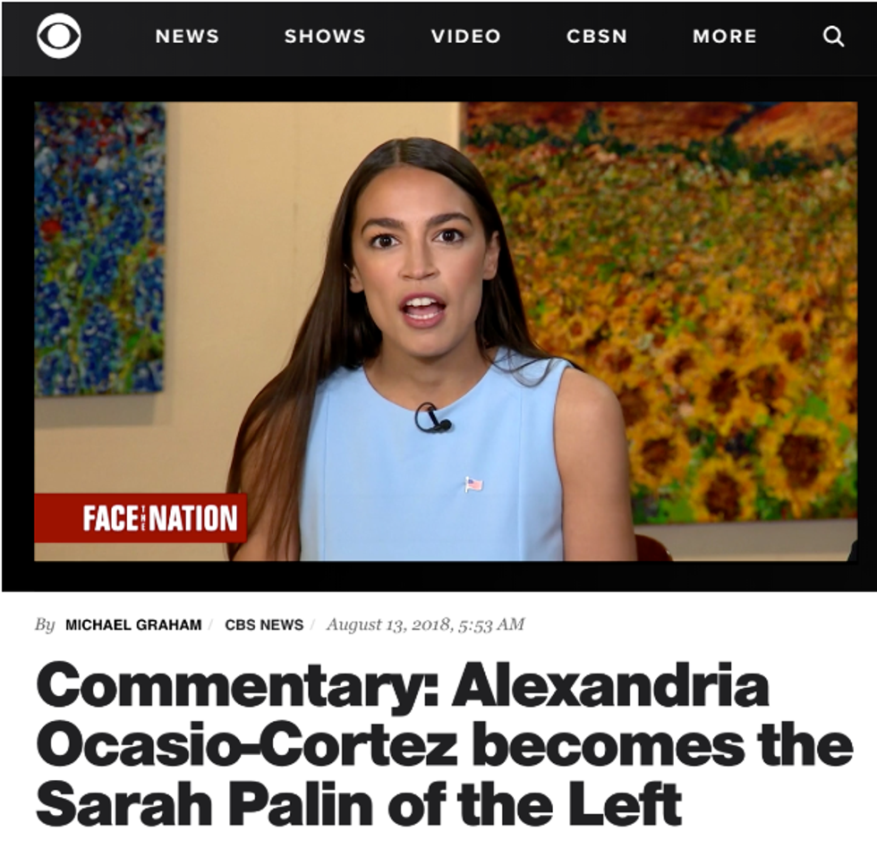 CBS: Alexandria Ocasio-Cortez becomes the Sarah Palin of the Left