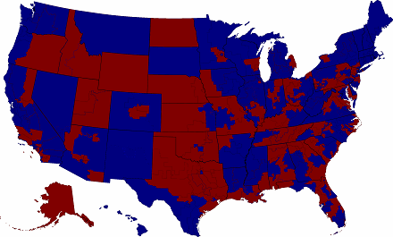 district map of public option support