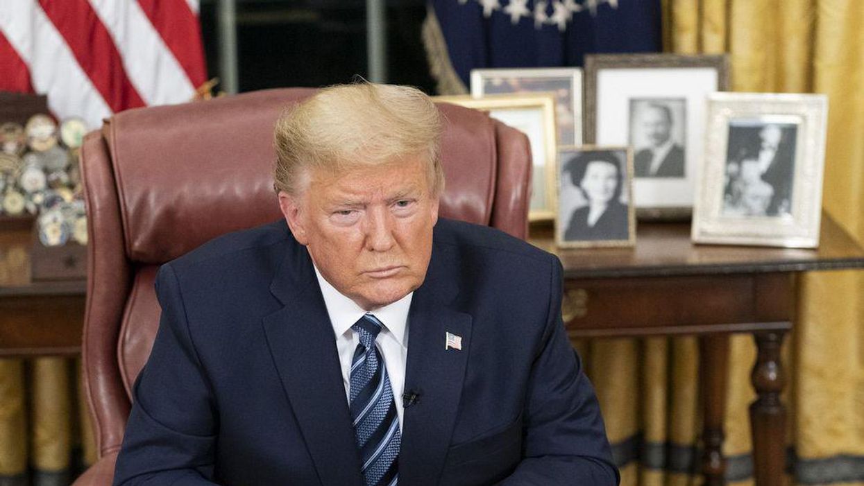 Donald Trump in the Oval Office