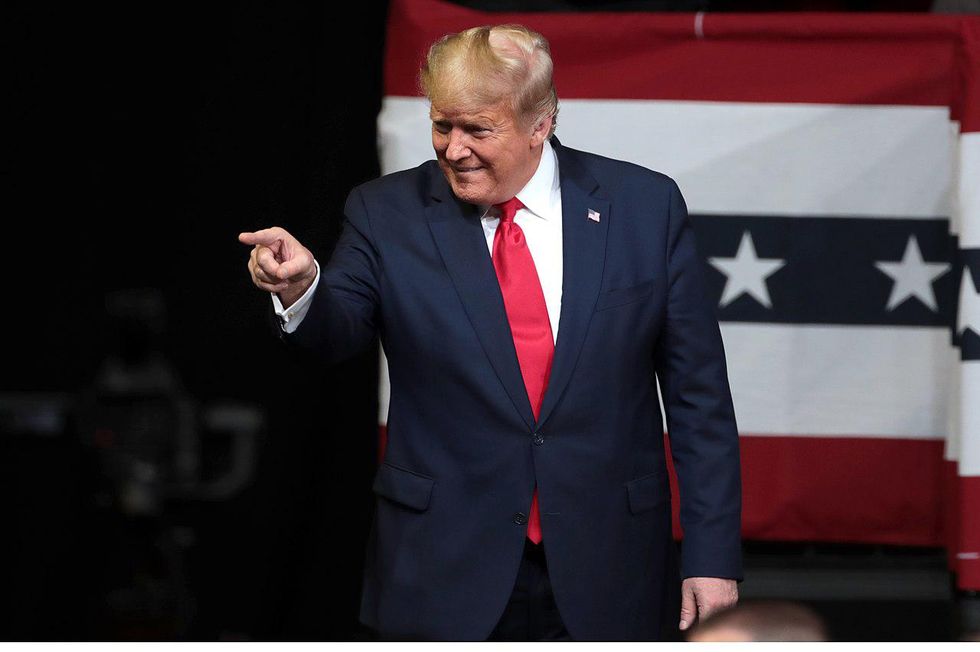 Trump hijacks America with a MAGA rally