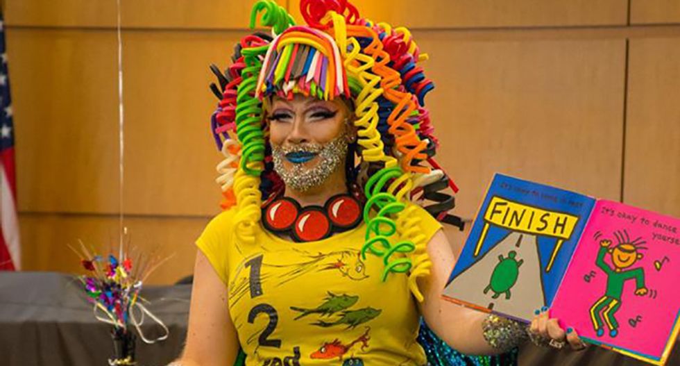 500 people attend Drag Queen Story Hour at California library -- and wildly outnumber protestors