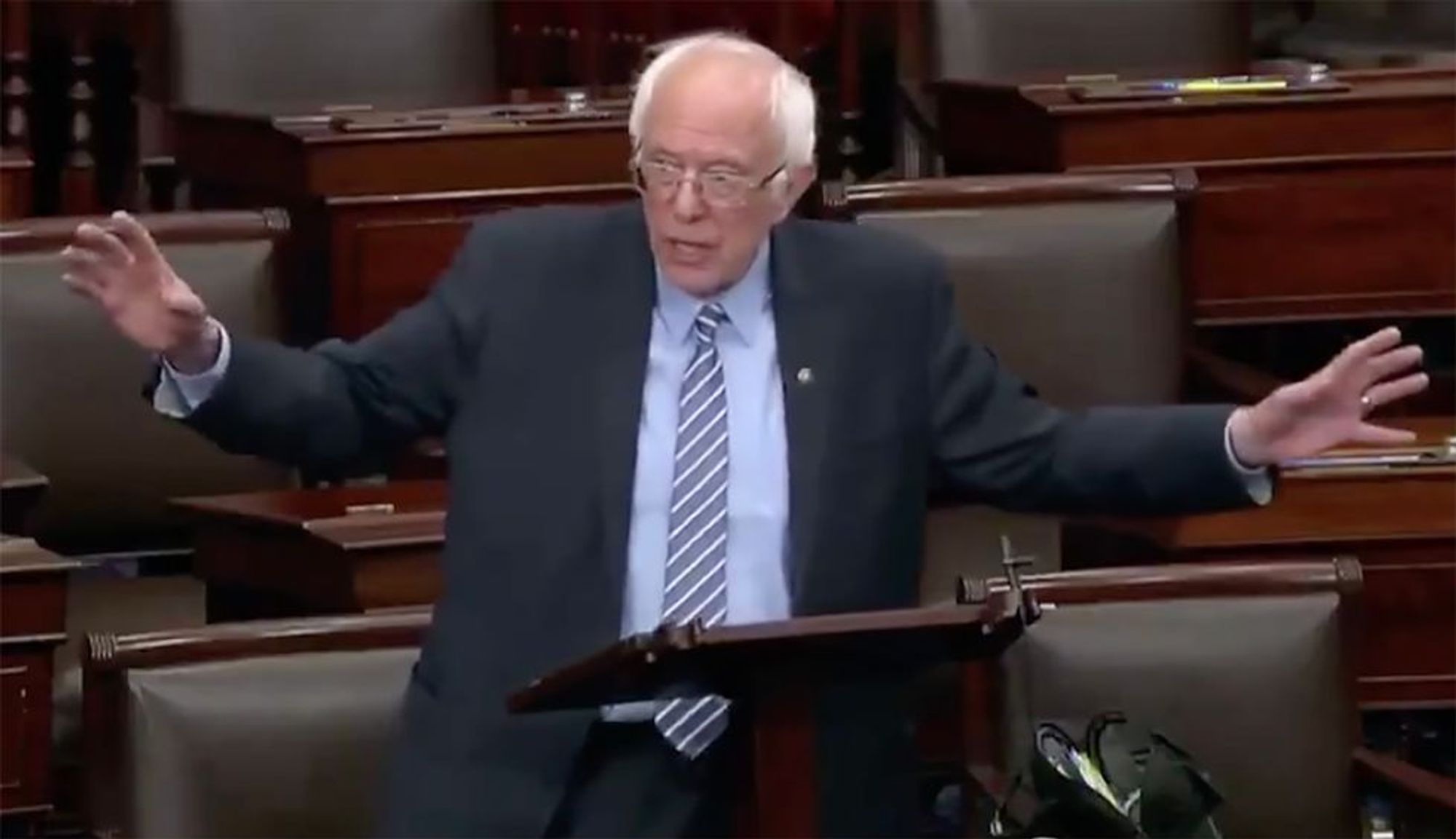 'Absurd and wrong' Watch Bernie Sanders deliver a fiery Senate floor
