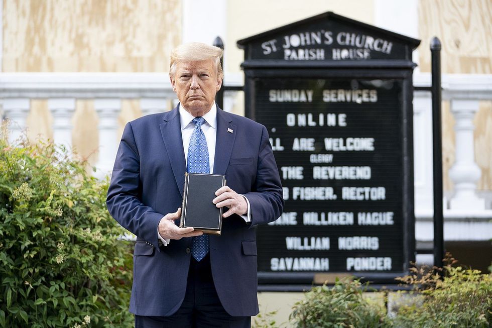 There’s a secret message embedded in Trump's Bible-reading stunt