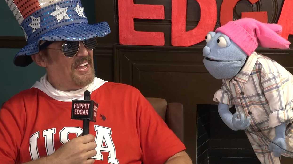MAGA man arrested for 'lewd acts' at a Trump rally blames Antifa — to a puppet