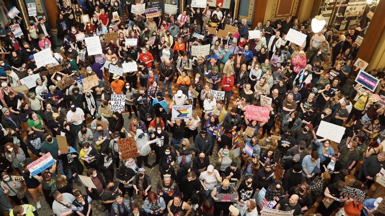 Hundreds protest as Legislature votes to remove gender identity from Iowa Civil Rights Act