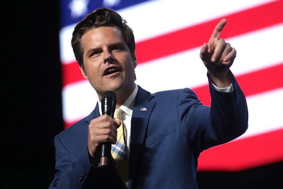 Disgraced Matt Gaetz deploys eye-popping slur in diatribe to pump up Trump