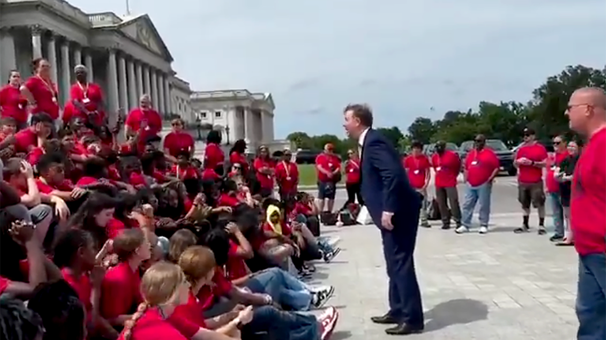 GOP lawmaker brutally mocked for awkward response to high schooler’s 'orange' Trump question