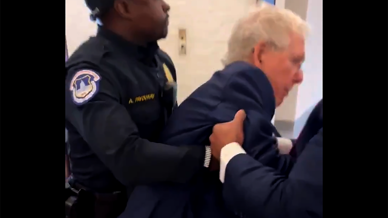 Mitch McConnell appears 'uninjured' after falling in Senate hallway