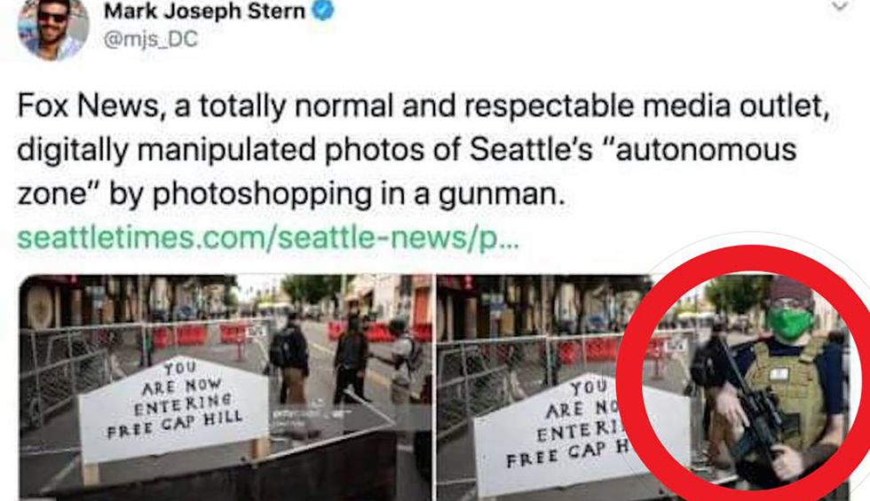 ‘Propaganda’: Fox News photoshops gunman into stories about Seattle’s autonomous zone