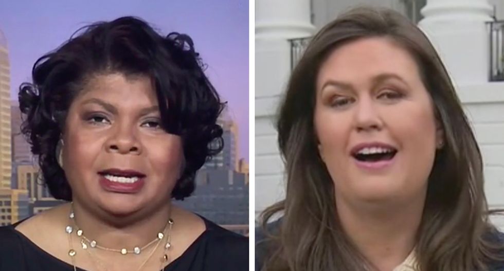 Sarah Sanders goes on Fox News to lie again as she rants about April Ryan wanting to cut her head off