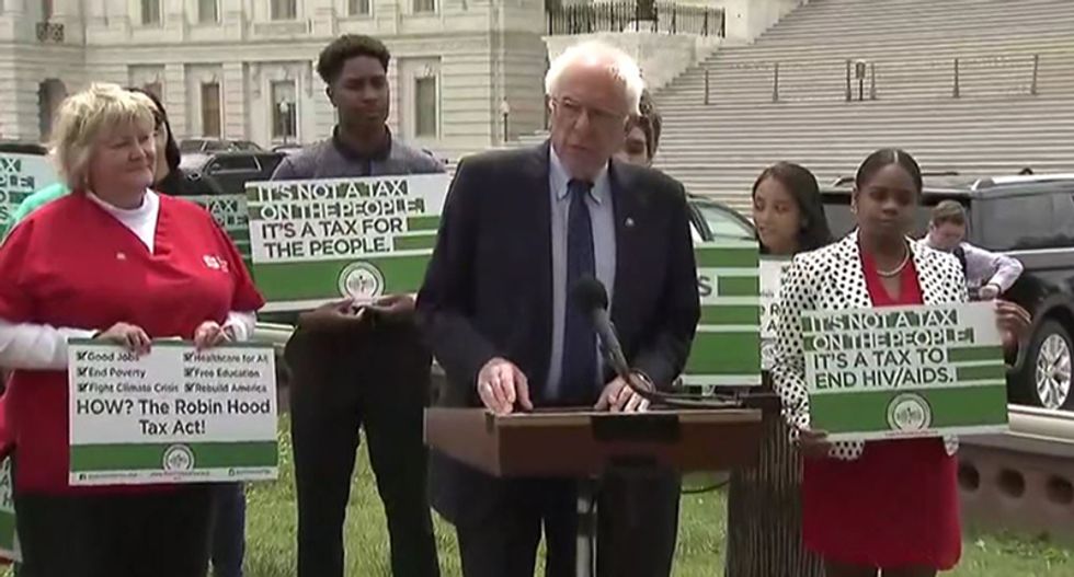 Bernie Sanders and Barbara Lee introduce Inclusive Prosperity Act: 'A small tax on Wall Street to make big change'