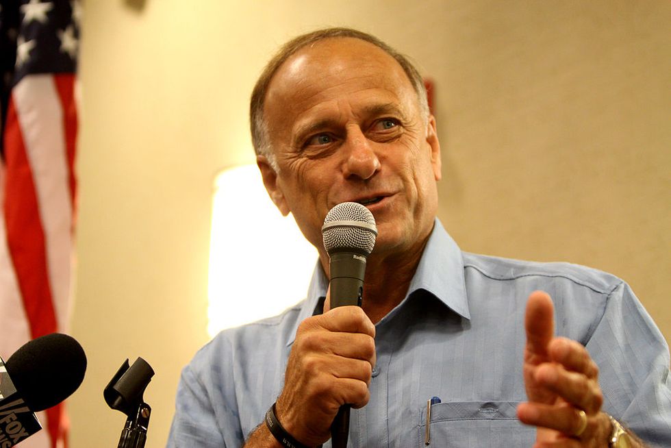 GOP Rep. Steve King nosedives when a constituent asks him if he thinks white societies are superior