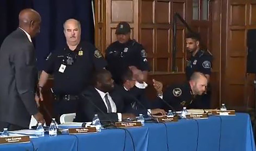 Detroit cops handcuffed black police commissioner for asking tough questions at public hearing