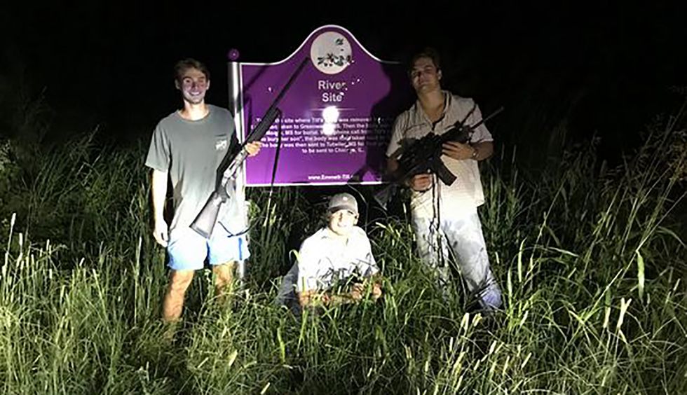 Ole Miss students face possible civil rights investigation after posing with guns in front of bullet-riddled Emmett Till Memorial