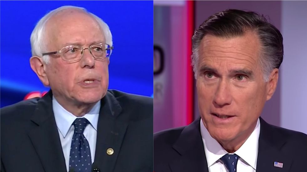 Mitt Romney posted a snarky tweet wondering why Bernie Sanders is 'so angry' — and the Vermont senator told his Republican colleague exactly why