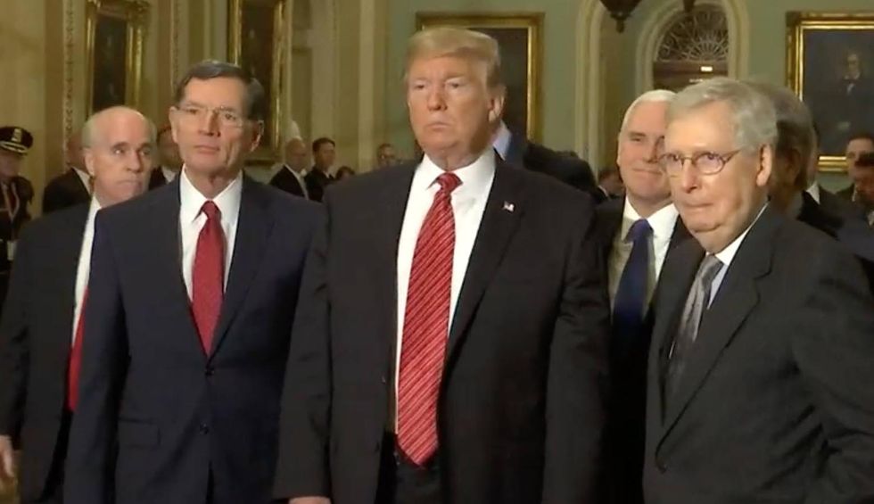 Trump is freaking out so much about impeachment he’s calling Mitch McConnell 3 times a day: report