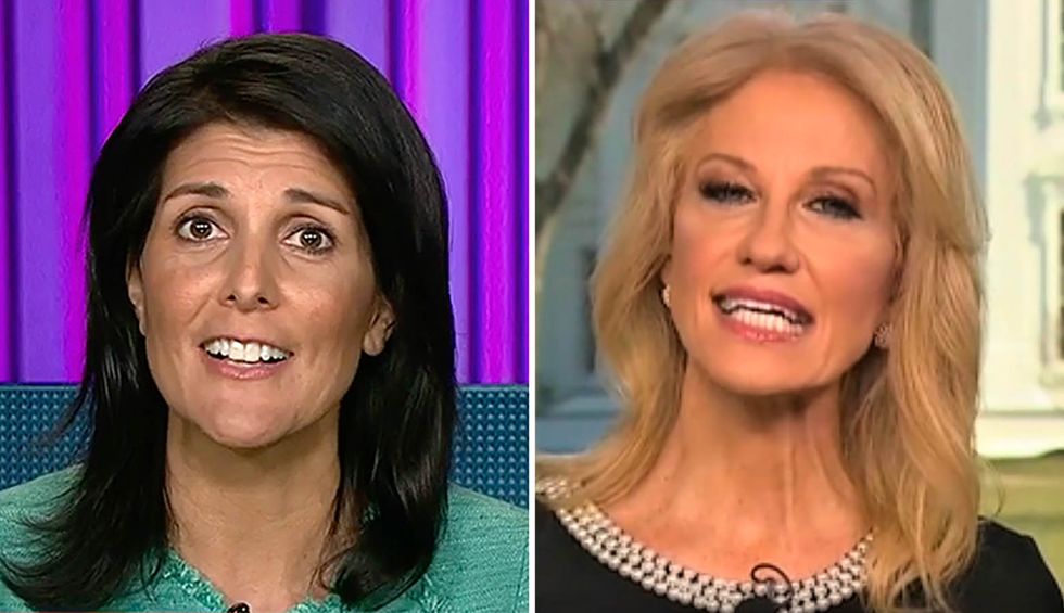 Kellyanne Conway rips Nikki Haley for Trump criticism just as husband George urges the former UN ambassador to join ‘the right side of history’