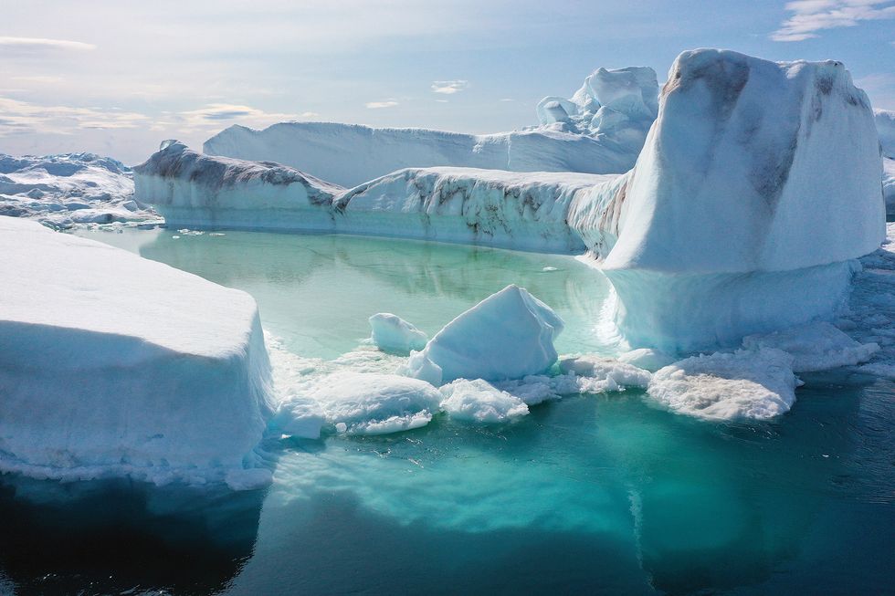 Shocking video from Greenland -- where an estimated 12 billion tons of ice melted in a single day