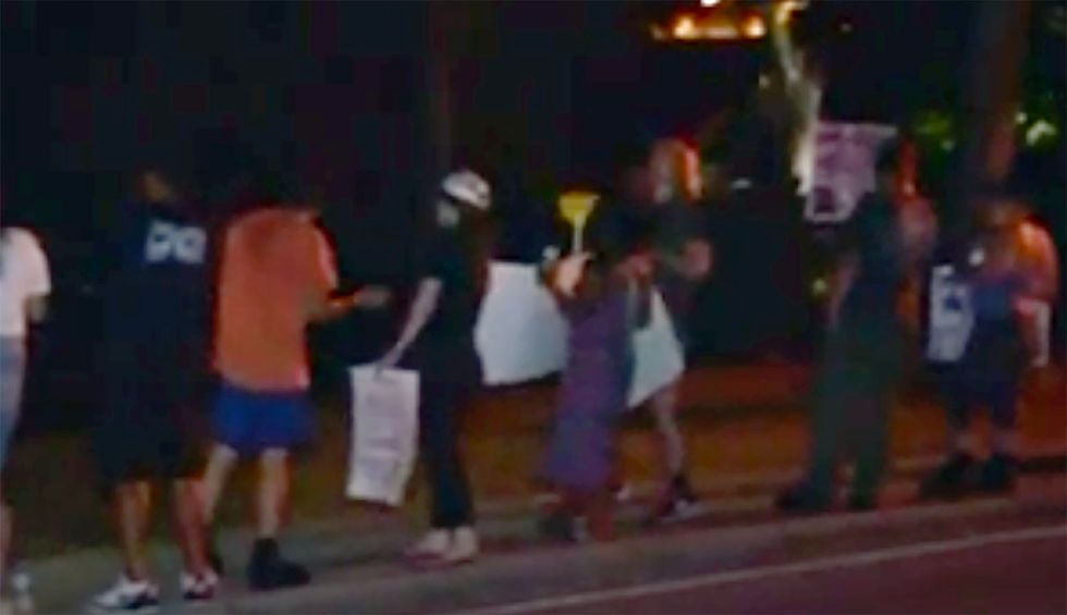 Watch: Protestors demonstrate outside Mitch McConnell’s Louisville home following mass shootings in El Paso and Dayton