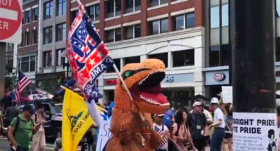 Boston 'Straight Pride' marchers overwhelmed by mockery, dancing counter-protesters and 'Boston hates you' chants