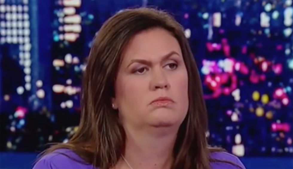 Sarah Huckabee Sanders argues the solution to mass shootings is to stop kicking her out of restaurants