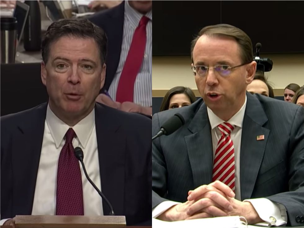 Rod Rosenstein lashes out at James Comey for 'selling books' and being a 'partisan pundit'