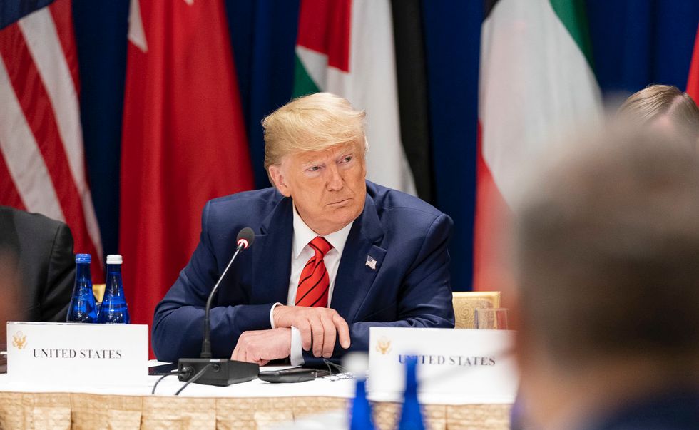 Trump's dreary UN speech seemed to bore even him