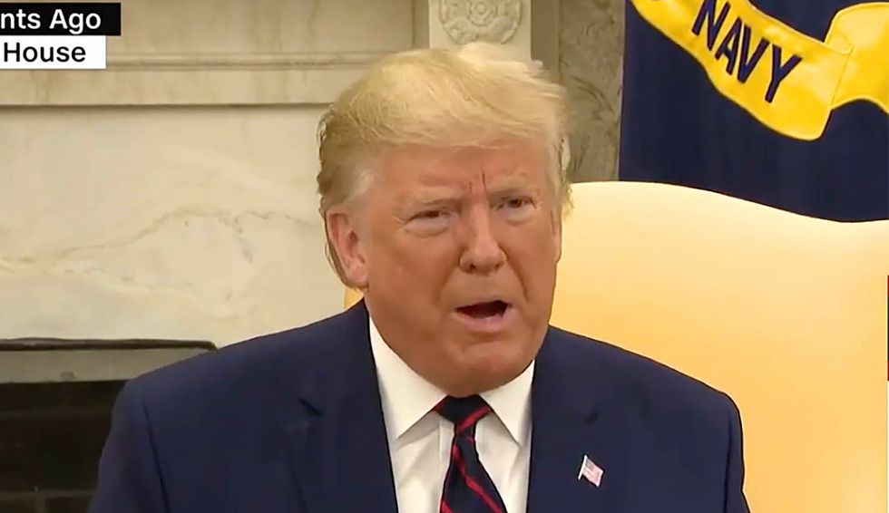 Trump goes on unhinged Oval Office rant after being asked about Ukraine whistleblower: ‘What about Obama?'