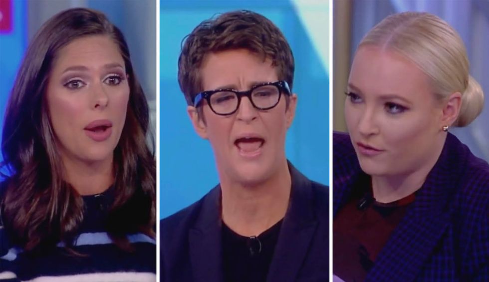 MSNBC's Rachel Maddow shuts down The View's Abby Huntsman and Meghan McCain for spewing GOP talking points on Rep. Adam Schiff