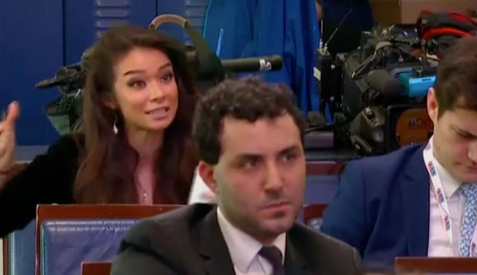 Wild tabloid investigation exposes bizarre background of Trump’s new favorite White House reporter