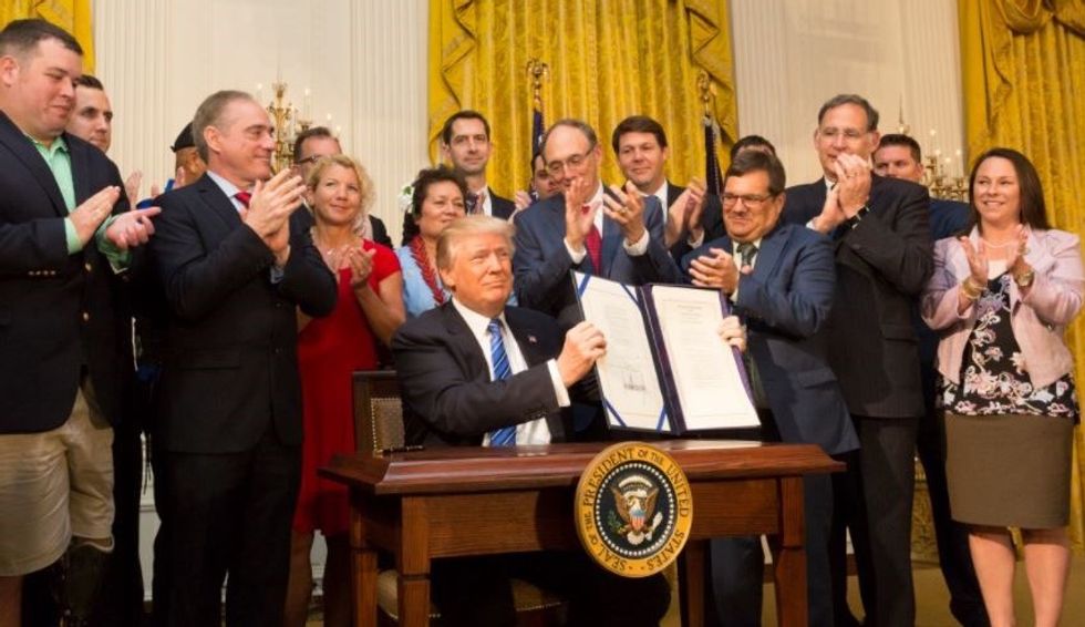 Trump claims he signed a law that's been on the books for decades