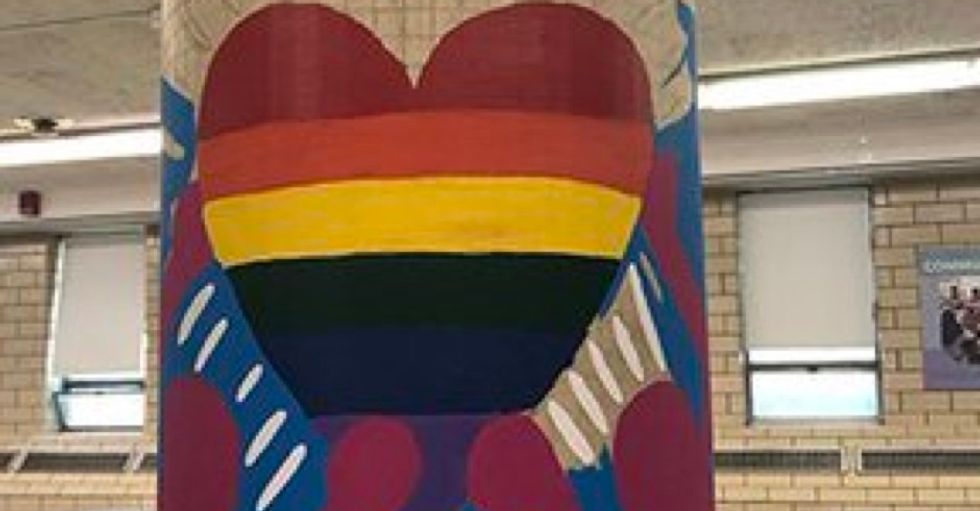 Public school’s mural in support of LGBT community deemed ‘obscene’ by church — so the administrators painted it over