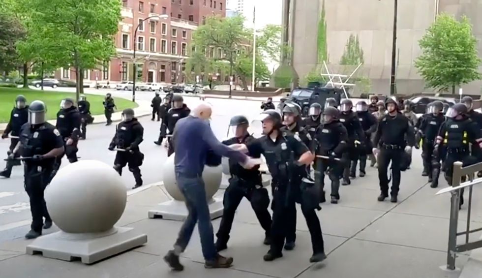 ‘Despicable’: Trump slammed for absurd smear on 75-year-old hospitalized man shoved by Buffalo cops who left him bleeding