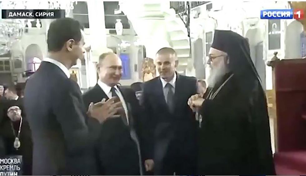 Putin and Assad caught on video laughing as they mock Trump during Damascus meeting: 'Invite him. He will come'