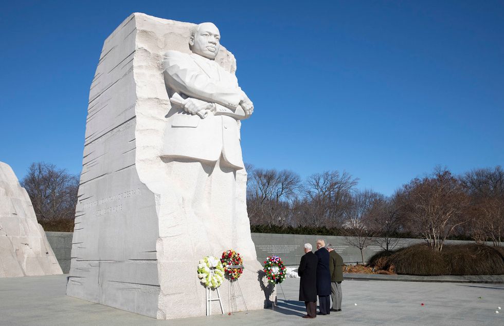 Trump ‘honors’ Martin Luther King Jr. by visiting his DC memorial — for 30 seconds