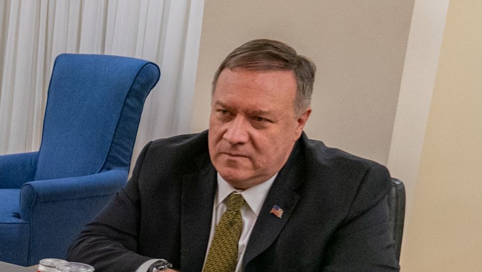 Mike Pompeo gets cornered and flails when a radio host calls out his lies about the Ukraine scandal