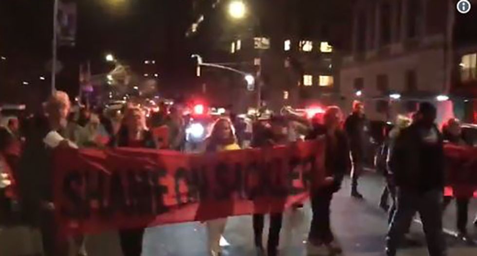 Massive protest breaks out over Guggenheim Museum's ties to Big Pharma: 'Lock them up'