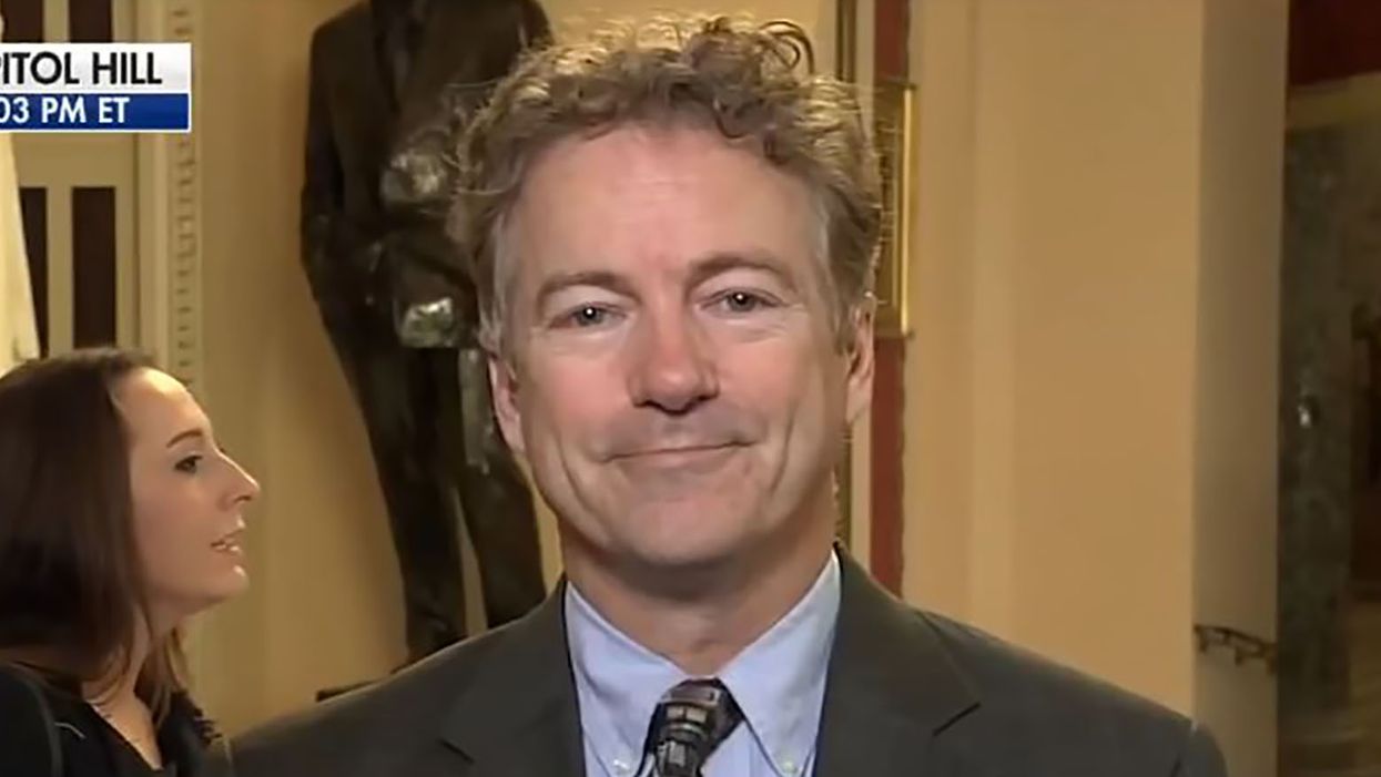 Watch: Rand Paul laughs out loud about not wearing a mask on the Senate floor