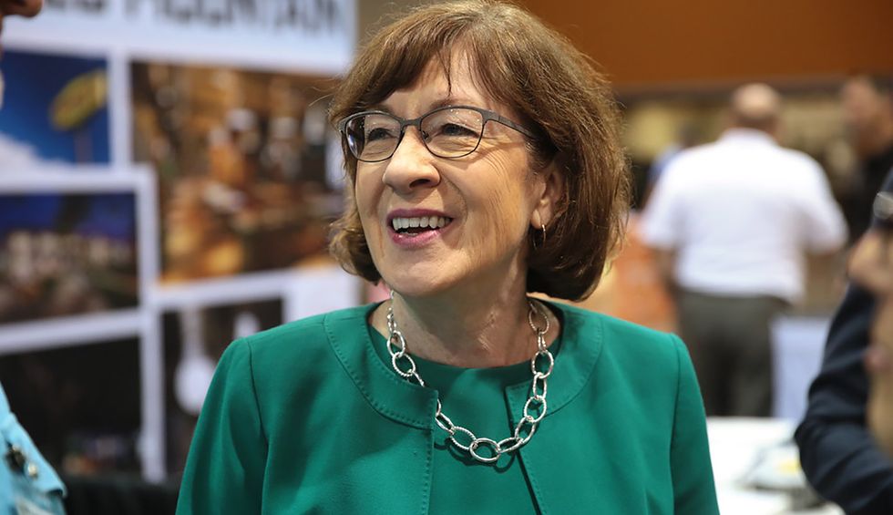 Susan Collins is up to her old tricks, making up new rules to avoid talking Trump and playing the victim
