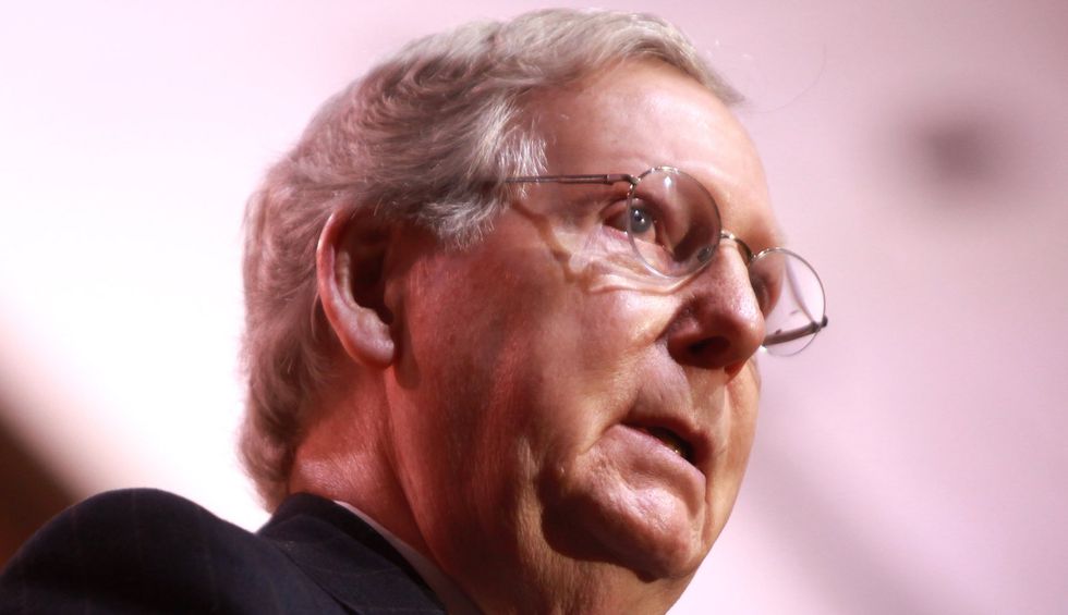 Mitch McConnell is against defunding the police. By withholding federal aid to states, he's doing just that