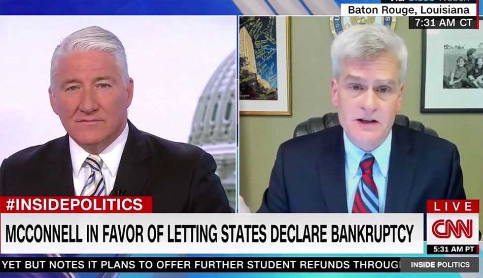 CNN host cuts off GOP lawmaker with brutal fact check after he claims no one took Trump's Lysol claim seriously