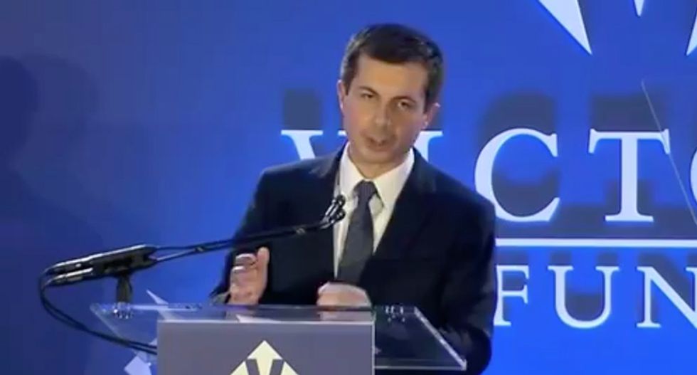 ‘Your quarrel is with my creator’: Watch Pete Buttigieg take direct aim at Mike Pence in fiery speech at LGBTQ brunch