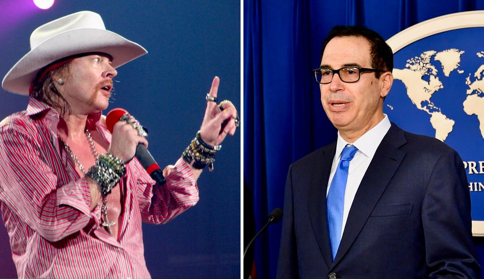 Treasury Secretary Steve Mnuchin roasted after sparring with rock legend Axl Rose on Twitter
