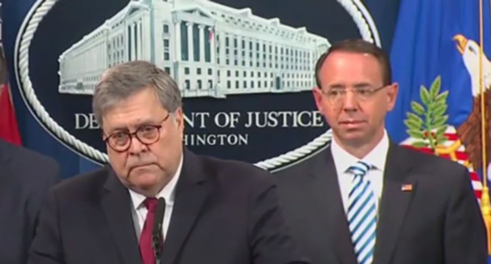 Watch: Barr storms out of press conference after reporter hammers him over generous interpretation of Mueller report