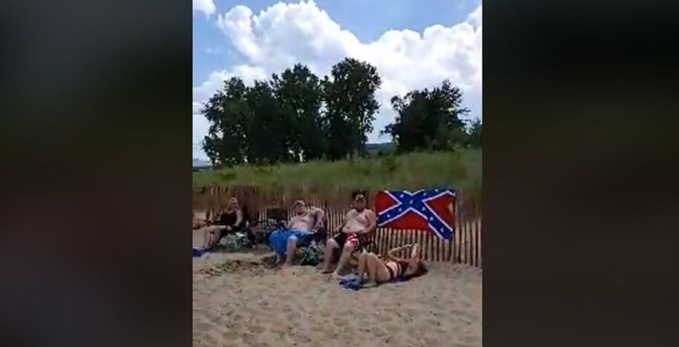 'My flag has 50 stars,' Black woman tells beachgoers displaying Confederate flag