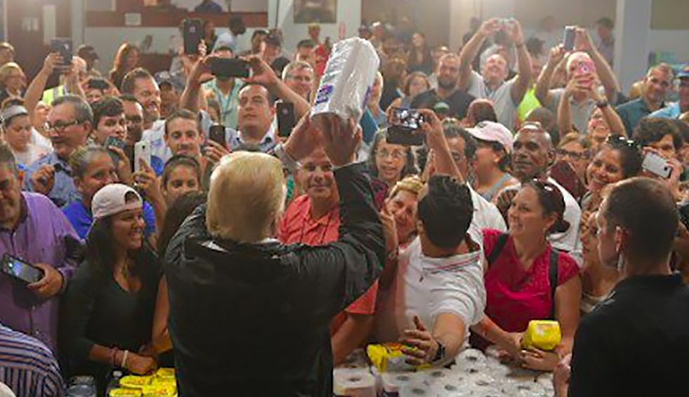 Now in government food aid boxes: A letter from Donald Trump